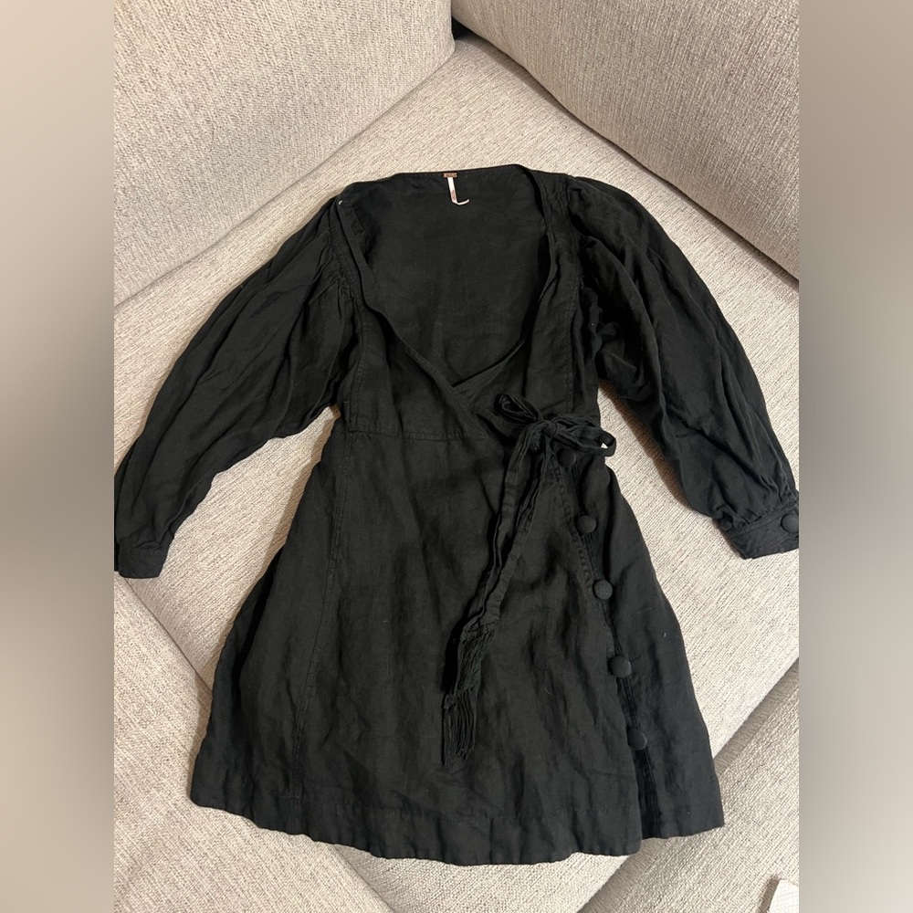 Free People Black Long Sleeve Dress